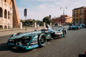 Jaguar I-TYPE 2 drives around the Colosseum