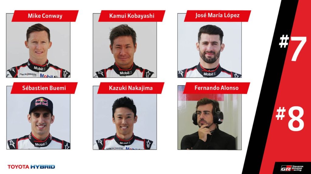 piloti toyota WEC