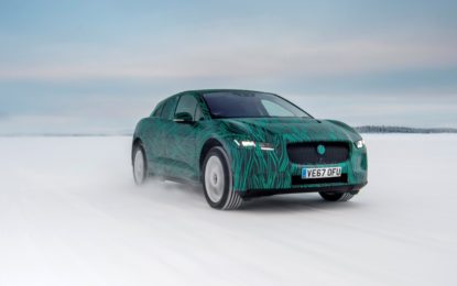 Jaguar I-PACE testata in Svezia a -40°C