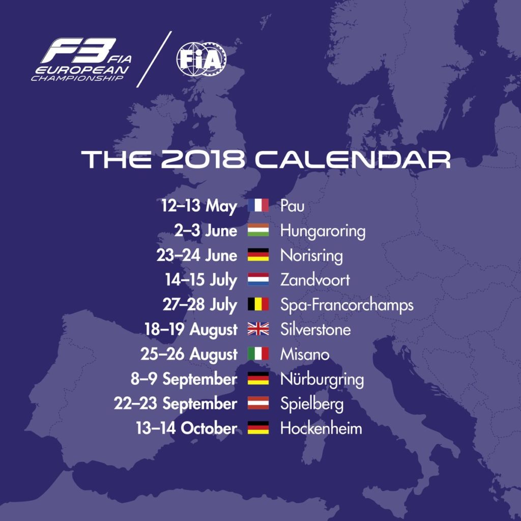 calendario F3 2018