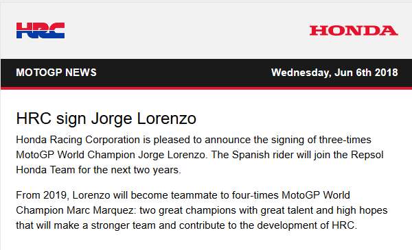 HRC Lorenzo