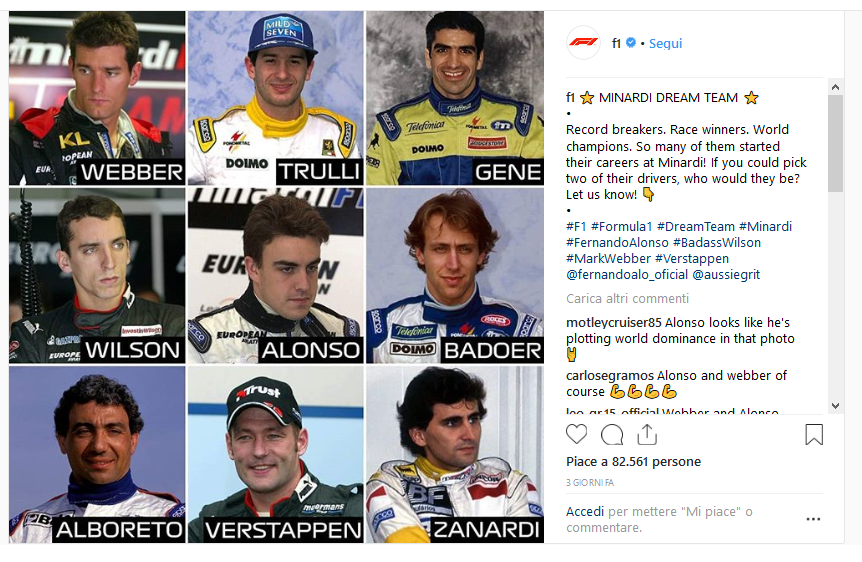 Screenshot_2019-02-10 FORMULA 1® su Instagram ⭐ MINARDI DREAM TEAM