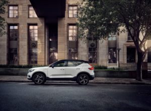 The refreshed Volvo XC40 T5 plug-in hybrid in Crystal White Pearl