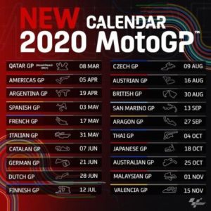 nuovo calendario motoGP 2020