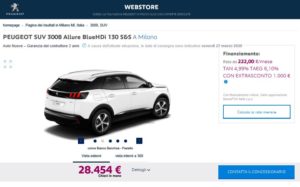 PEUGEOT WEBSTORE – SI RINNOVA L’ONLINE SHOWROOM (2)