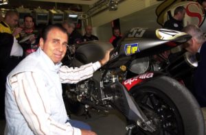 Beggio con moto gara