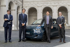Presentazione della nuova Fiat 500 elettrica al Presidente del Consiglio Conte