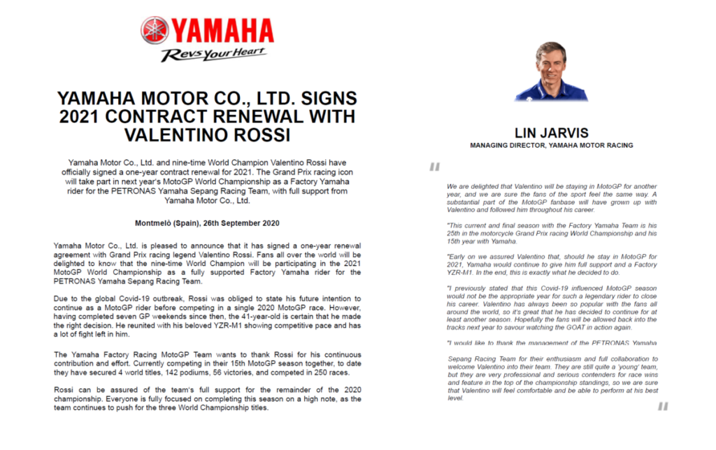 yamaha rossi comun