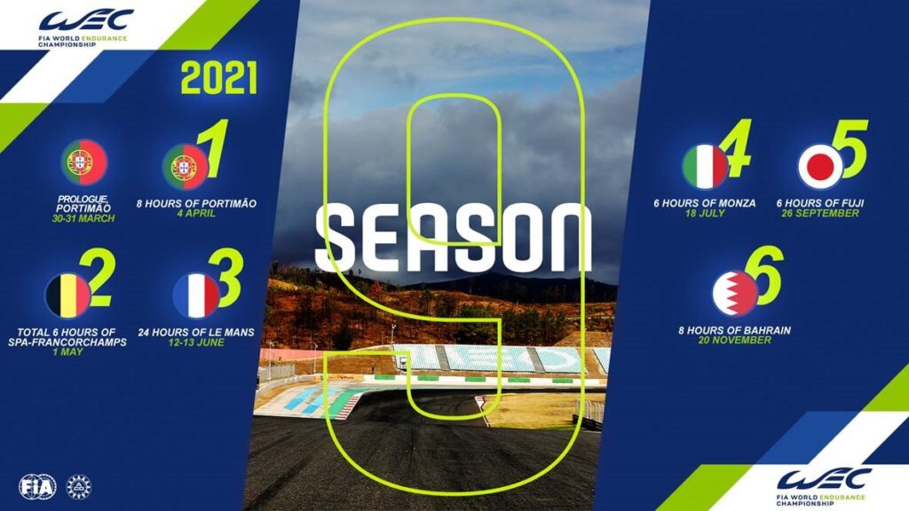 calendario wec 2021 update