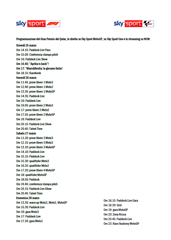 orari motogp