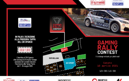 Gaming Rally Contest: al Rallye Sanremo nuova sfida nel CIR Sparco