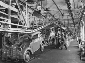 Endmontage Opel Kadett im Werk Rüsselsheim, 1938