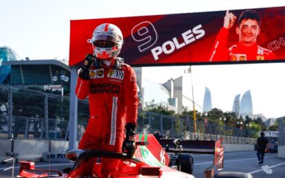 Baku: alla fiera delle bandiere rosse, pole di Leclerc davanti a Hamilton e Verstappen