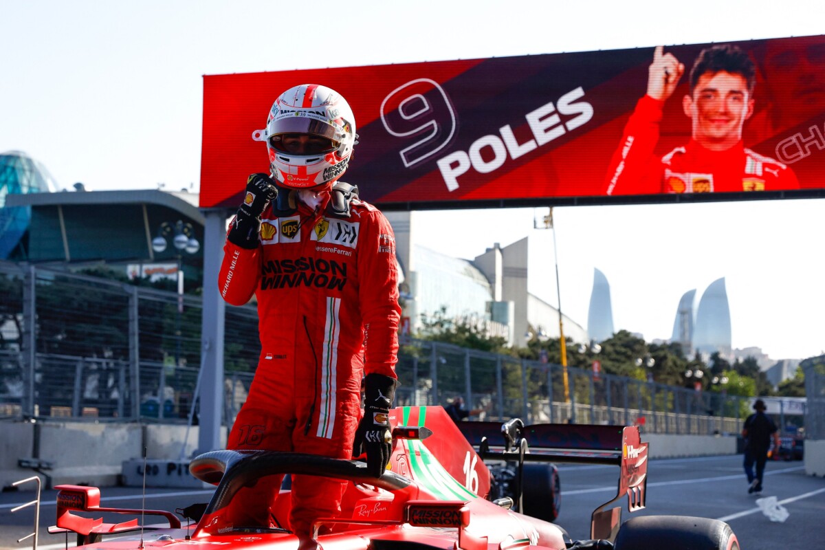 Baku: alla fiera delle bandiere rosse, pole di Leclerc davanti a Hamilton e Verstappen