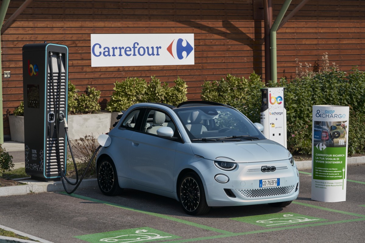 Da Fiat, Carrefour Italia e Be Charge nasce “Shop & Charge”