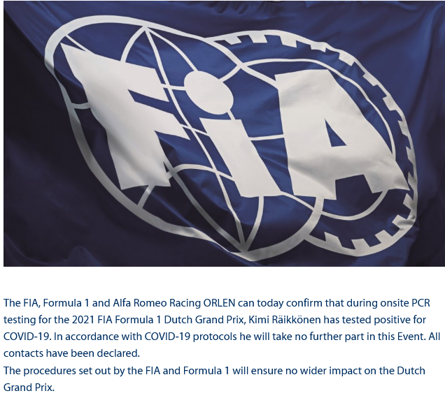 Screenshot 2021-09-04 at 10-56-05 F1 – Statement on COVID-19 test result for Kimi Räikkönen