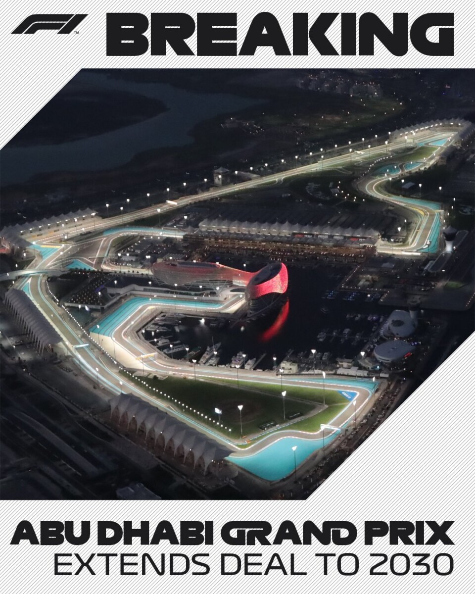 Formula 1 e Abu Dhabi: rinnovo fino al 2030
