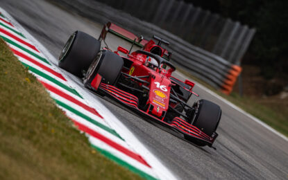 Ferrari in pista a Fiorano con Leclerc, Sainz e Shwartzman