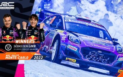 WRC: ottava vittoria di Loeb a Montecarlo davanti a Ogier e Breen