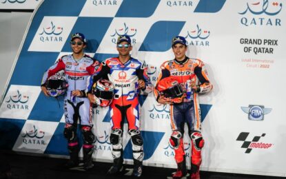 MotoGP: Martin in pole in Qatar davanti a Bastianini e Marquez