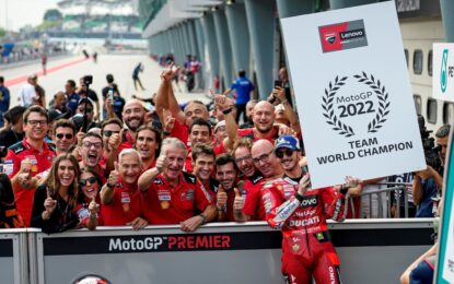 Malesia: grazie al successo di Bagnaia, Ducati vince il titolo team 2022